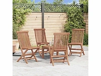 Opvouwbare tuinstoelen - teak (x4) - afbeelding 2 van  7
