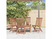 Opvouwbare tuinstoelen - teak (x4) - afbeelding 4 van  7