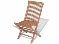 Opvouwbare tuinstoelen - teak (x4) - afbeelding 5 van  7