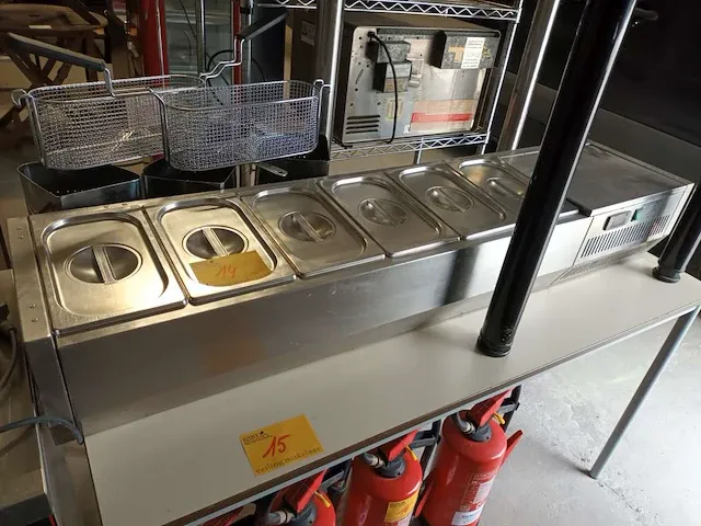 Opzet bain-marie met 6 bakken - afbeelding 1 van  4