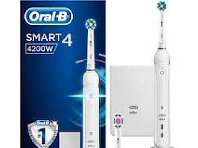 Oral- b smart 4 4200w witte elektrische tandenborstel - afbeelding 1 van  1