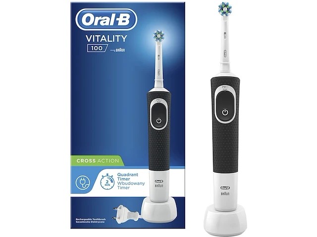 Oral-b vitality 100 crossaction zwart - elektrische tandenborstel - afbeelding 3 van  3