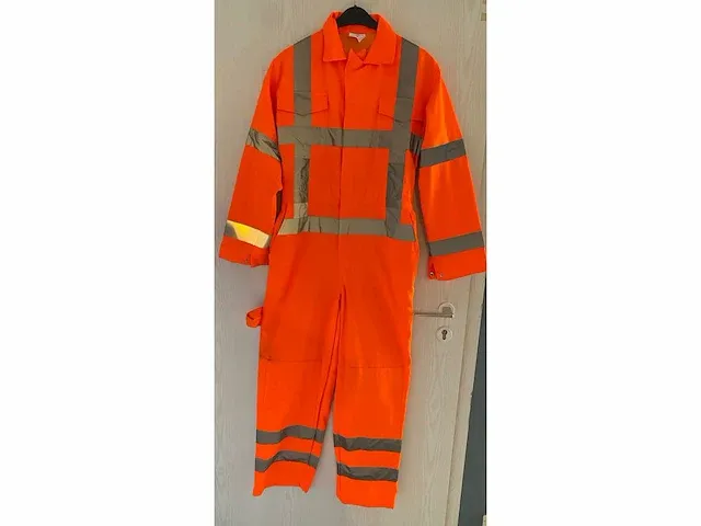 Oranje overall met rws reflectie 100 st - afbeelding 1 van  5