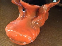 Oranje schoen keramiek - afbeelding 2 van  2