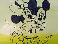 Orgineel schilderij d'haese & galdini mickey & minie - afbeelding 1 van  5
