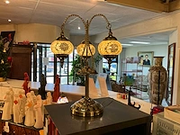 Orientaalse tafellamp met 3 globes - afbeelding 2 van  4