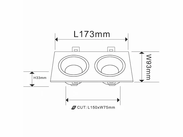 Orientab inbouwspot(ep-2) – gu10 – wit/zwart – verstelbare binnenring (x20) - afbeelding 4 van  4