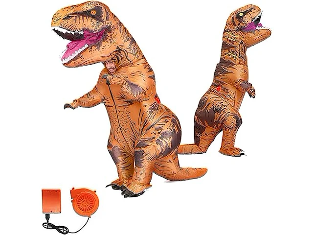 Originalcup® opblaasbare xxl t-rex: dinosaurus kostuum - afbeelding 2 van  4