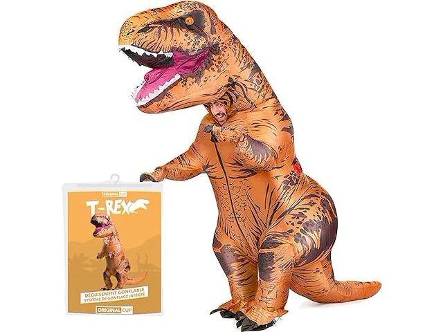 Originalcup® opblaasbare xxl t-rex: dinosaurus kostuum - afbeelding 1 van  4