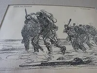 Origineel litho druk jean-louis forain 1915 5 tekeningen oorlog 1914-1918 - afbeelding 2 van  5