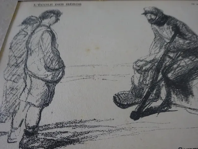 Origineel litho druk jean-louis forain 1915 5 tekeningen oorlog 1914-1918 - afbeelding 3 van  5