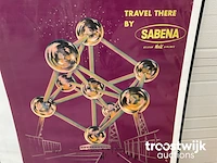 Originele affiche "sabena" atomium universal exhibition brussels - afbeelding 3 van  4