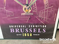 Originele affiche "sabena" atomium universal exhibition brussels - afbeelding 4 van  4