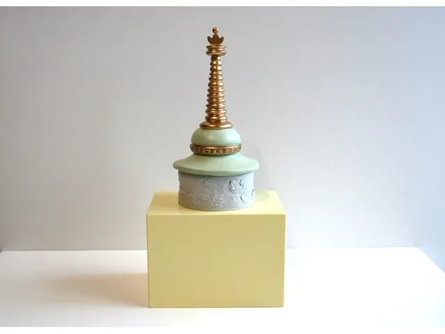 Originele 'chorten toren' - 28cm + certificaat - afbeelding 1 van  10
