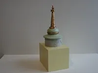 Originele 'chorten toren' - 28cm + certificaat - afbeelding 4 van  10