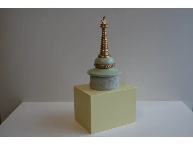 Originele 'chorten toren' - 28cm + certificaat - afbeelding 5 van  10