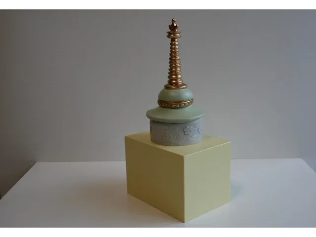 Originele 'chorten toren' - 28cm + certificaat - afbeelding 8 van  10