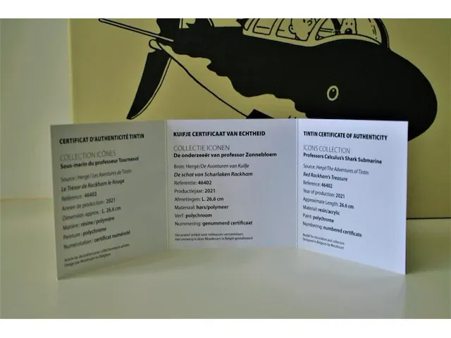 Originele onderzeeër kuifje - 26,6 x 17cm + certificaat - afbeelding 12 van  12