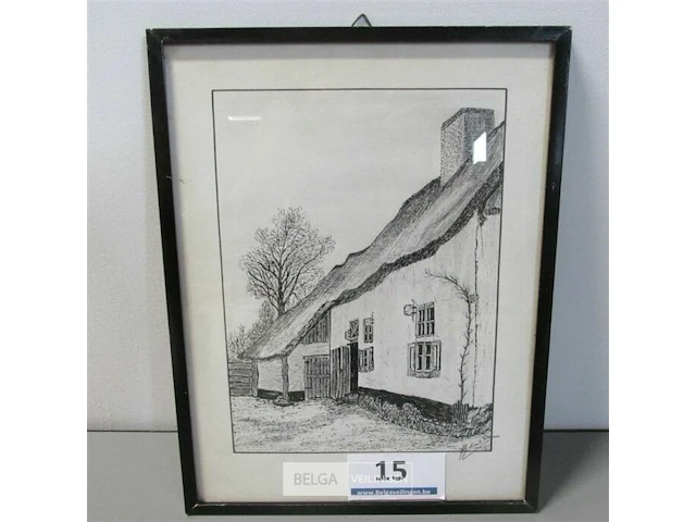 Originele pentekening emiel wouters 1975 ± 33x26 - afbeelding 1 van  4