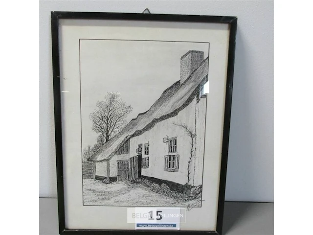 Originele pentekening emiel wouters 1975 ± 33x26 - afbeelding 3 van  4