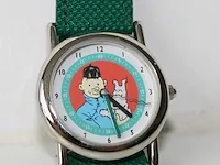 Originele polshorloge kuifje met etui - "kuifje en bobbie blauwe lotus 1" - afbeelding 1 van  7
