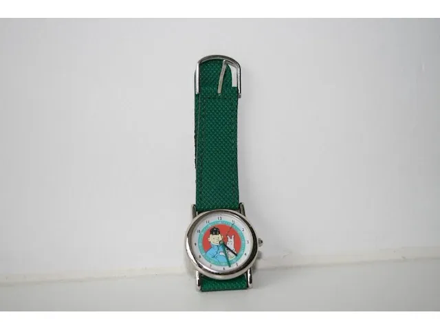 Originele polshorloge kuifje met etui - "kuifje en bobbie blauwe lotus 1" - afbeelding 2 van  7