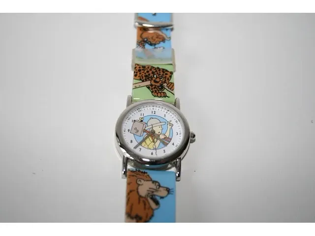 Originele polshorloge kuifje met etui - "kuifje in afrika" - afbeelding 4 van  9