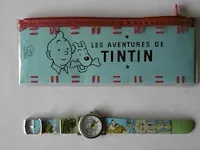 Originele polshorloge kuifje met etui - "kuifje in afrika" - afbeelding 9 van  9