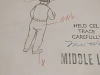 Originele tekening kuifje raket naar de maan - afbeelding 1 van  7