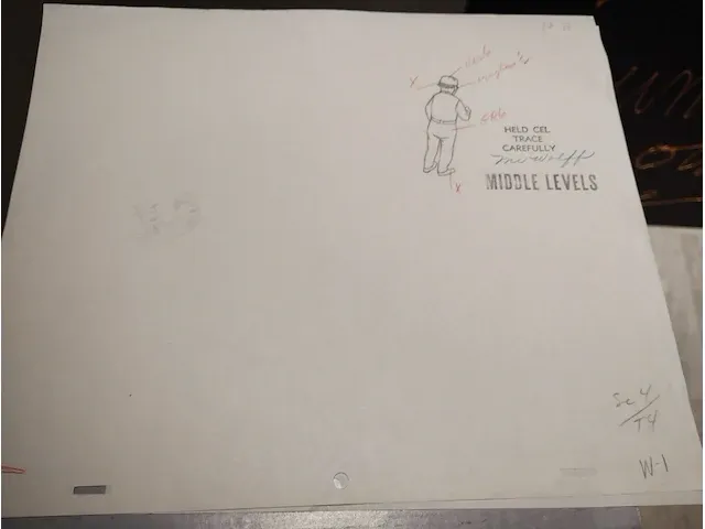Originele tekening kuifje raket naar de maan - afbeelding 4 van  7