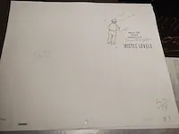 Originele tekening kuifje raket naar de maan - afbeelding 4 van  7