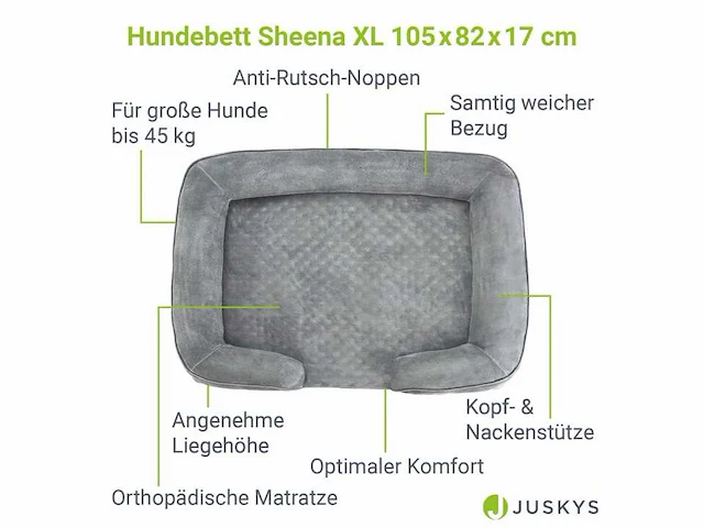 Orthopedisch bed met zachte bekleding - afbeelding 2 van  4