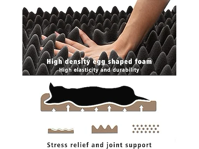 Orthopedisch hondenbed emme lichtgrijs 91.5x71x23cm - afbeelding 2 van  6