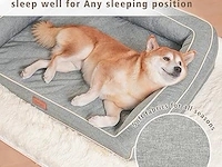 Orthopedisch hondenbed emme lichtgrijs 91.5x71x23cm - afbeelding 4 van  6
