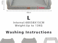 Orthopedisch hondenbed emme lichtgrijs 91.5x71x23cm - afbeelding 6 van  6