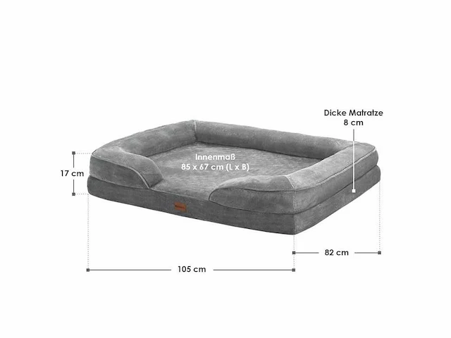 Orthopedisch huisdierbed met zachte bekleding - afbeelding 4 van  4
