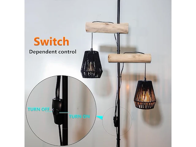 Osasy vintage vloerlamp - afbeelding 3 van  4