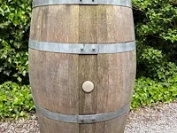 Oud houten wijnvat of regenton - afbeelding 3 van  6