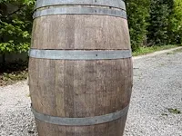Oud houten wijnvat of regenton - afbeelding 5 van  6