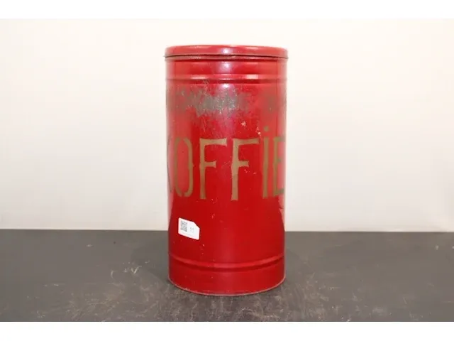 Oud koffieblik - afbeelding 1 van  3