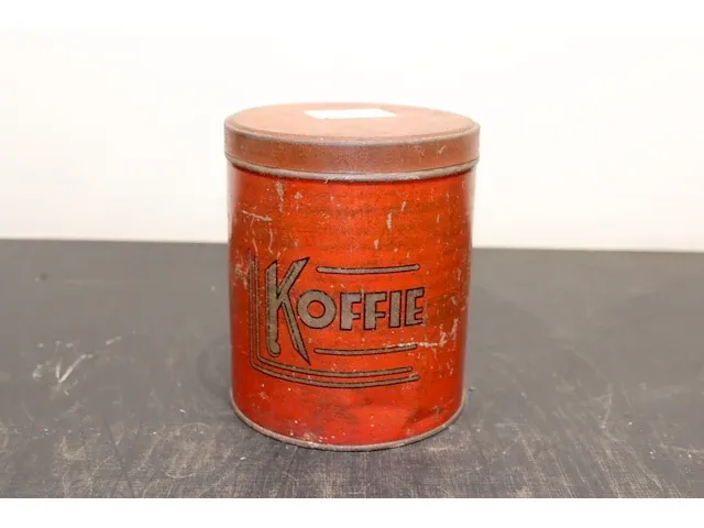 Oud koffieblik - afbeelding 1 van  3