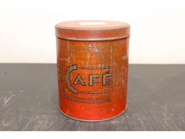 Oud koffieblik - afbeelding 2 van  3
