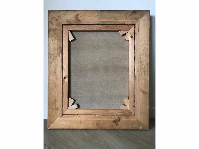 Oud olieverf schilderij op doek. gesigneerd. - afbeelding 2 van  16