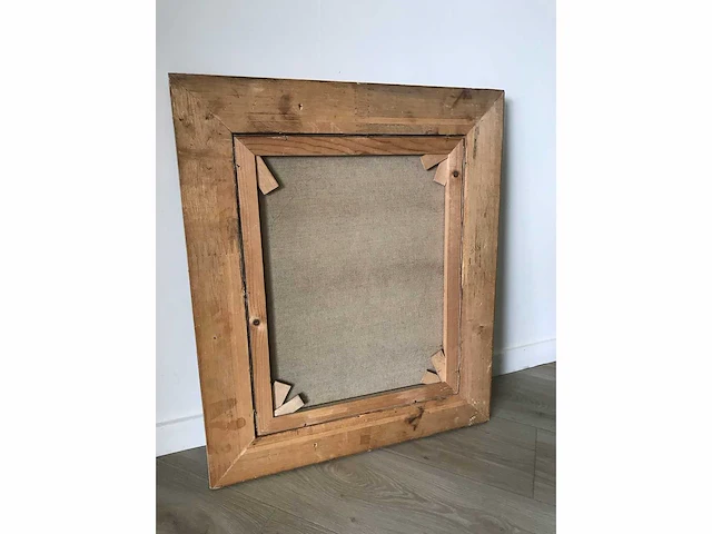 Oud olieverf schilderij op doek. gesigneerd. - afbeelding 3 van  16