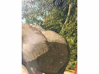 Oud olieverf schilderij op doek. gesigneerd. - afbeelding 15 van  16