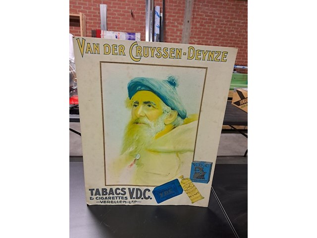 Oud reclamebord tabacs v.d.c ( 40 op 50) - afbeelding 1 van  5