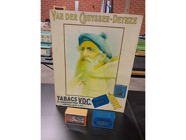 Oud reclamebord tabacs v.d.c ( 40 op 50) - afbeelding 5 van  5