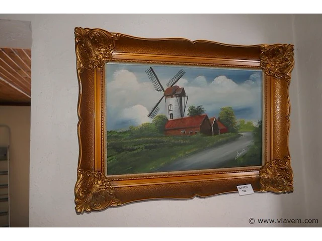 Oud schilderij op doek - afbeelding 1 van  2