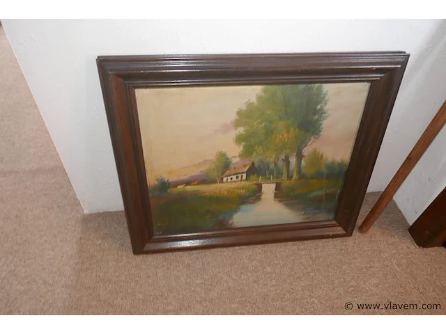 Oud schilderij op doek - afbeelding 2 van  2