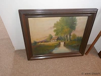 Oud schilderij op doek - afbeelding 2 van  2